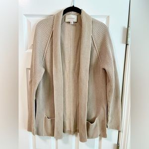 Brochu Walker Oatmeal cardigan with Shawl color and pockets